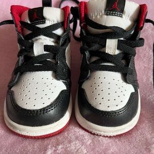 Nike Jordan Kids Black and Red Sneakers